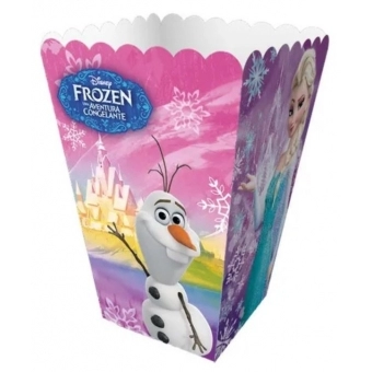 Mini Caixa Para Pipoca Frozen c/12 Regina Festas