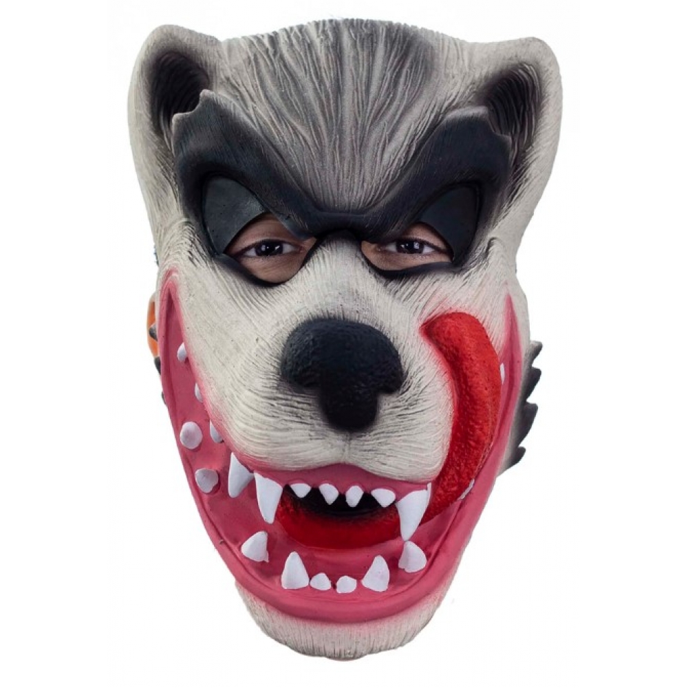 Máscara Látex Lobo Mau Elástico Spook - Máscaras