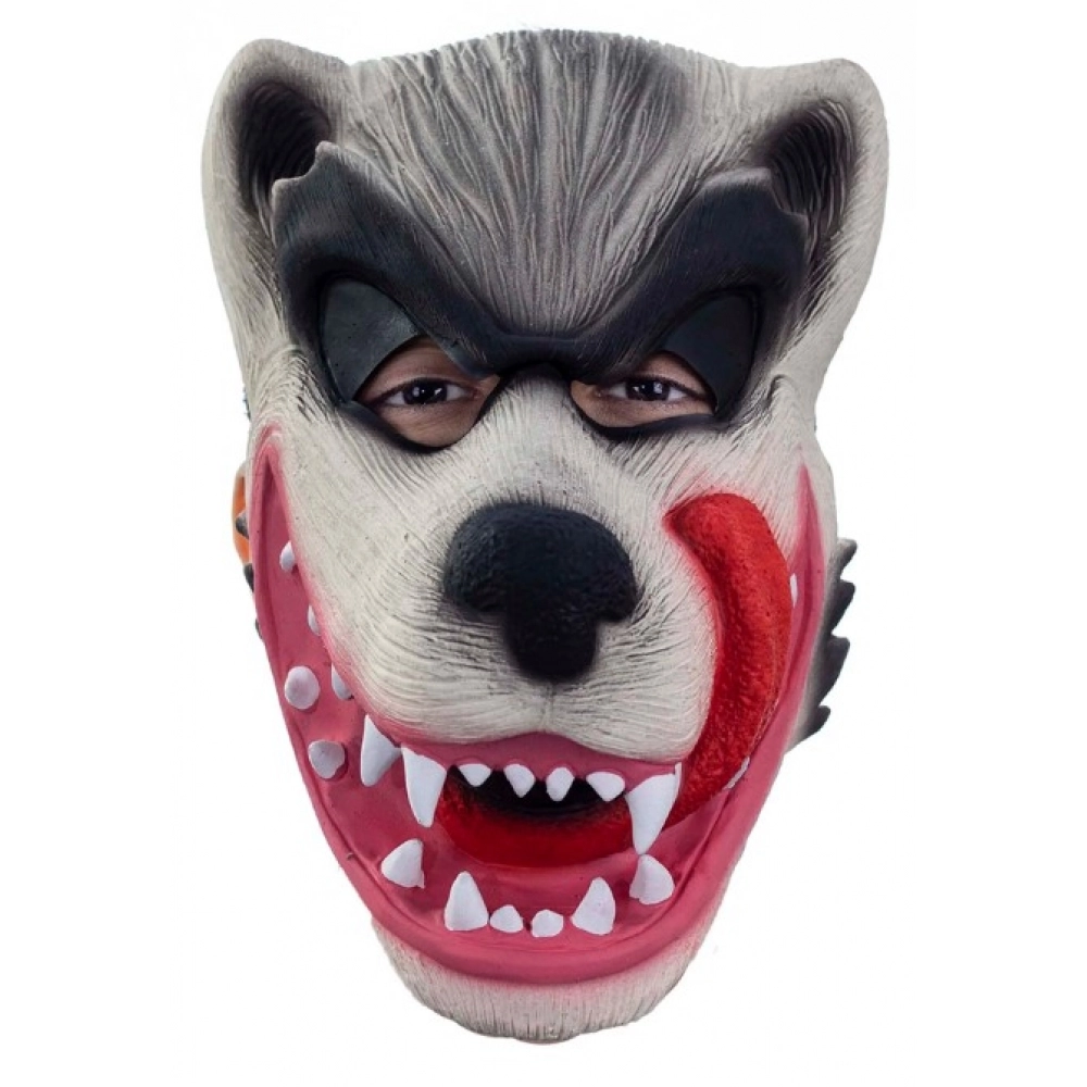 Máscara Látex Lobo Mau Elástico Spook - Máscaras