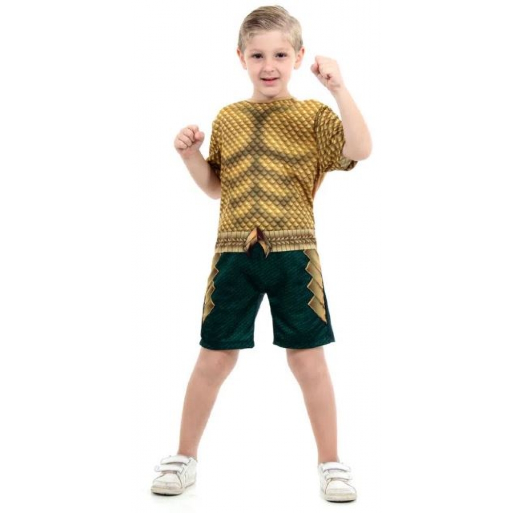 Fantasia Aquaman Clássico Curta Infantil Sulamericana - Fantasias Infantis
