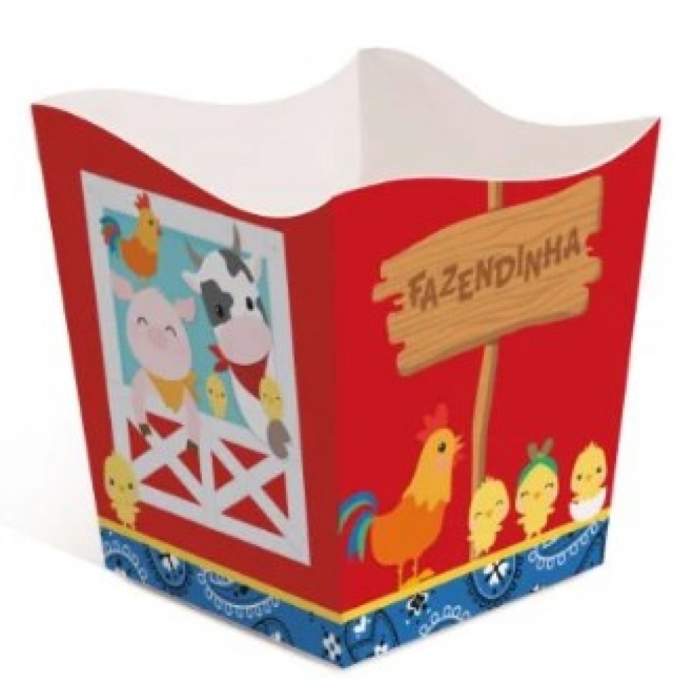 Cachepot Decorativo Fazendinha c/8 Cromus - Temas Infantis