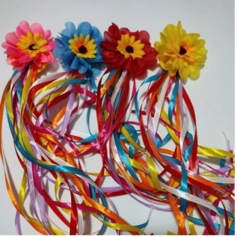 Presilha Junina Flor e Girassol com Fitas