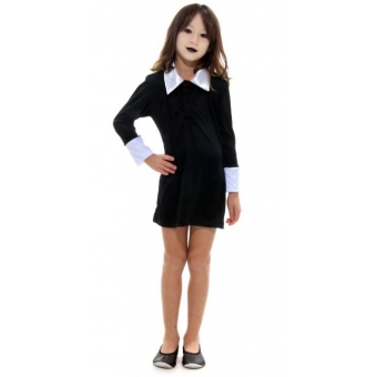 Fantasia Wandinha Tradicional Infantil Sulamericana