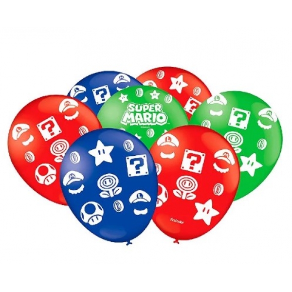 Balão Especial 9 Super Mário c/25 Festcolor - Temas Infantis