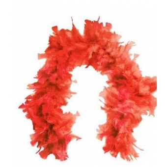 Estola de Penas Lisa Vermelha