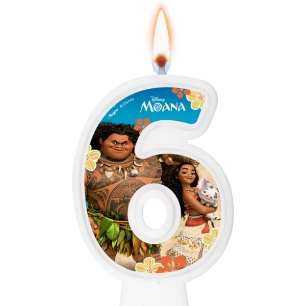 Vela Numeral Moana Regina Festas - Moana