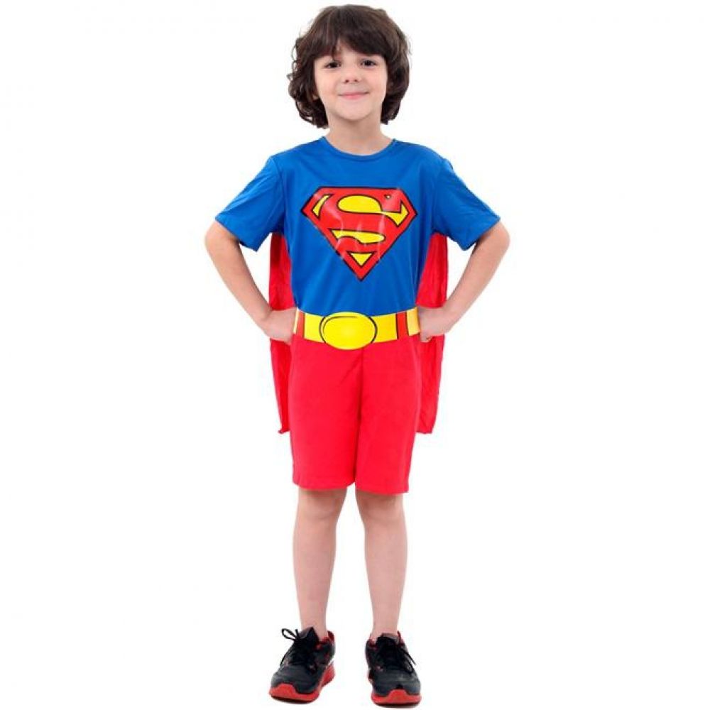 Fantasia Super Homem Curta Infantil Sulamericana - Infantis