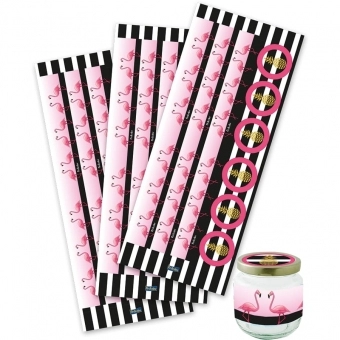 Adesivo Para Lembrancinha Lets Flamingo c/36 Festcolor