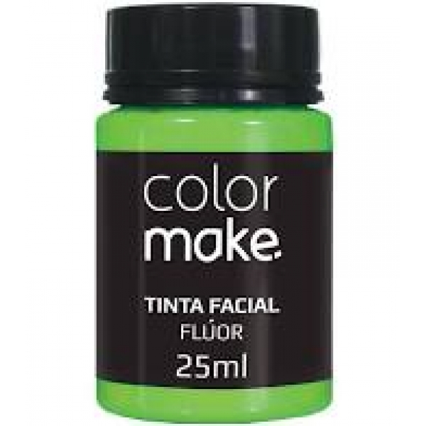 Tinta Facial Líquida 25ml Flúor Verde Colormake - Pintura Facial