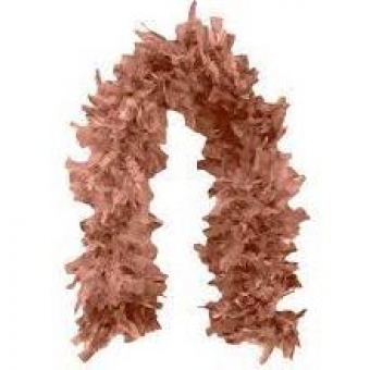 Estola de Penas Lisa Marrom