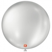 Balão 5 Cintilante Prata c/25 São Roque - Balões