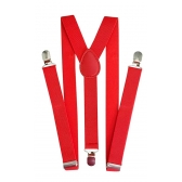 Suspensório Ajustável Adulto Liso Vermelho - Acessórios para fantasia