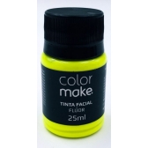 Tinta Facial Líquida 25ml Flúor Amarela Colormake - Pintura Facial