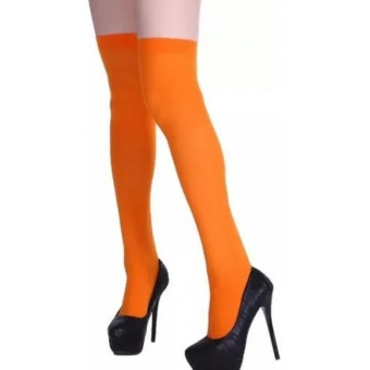 Meia 7/8 Lisa Laranja Neon Adulto
