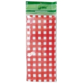 Toalha de Mesa Perolizada 70x70 c/10 Xadrez Vermelha Dani Embalagens - Descartáveis