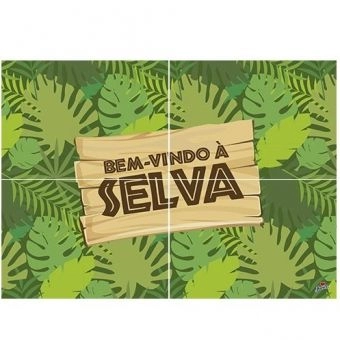 Painel Gigante De Parede Bem Vindo à Selva Novo Junco