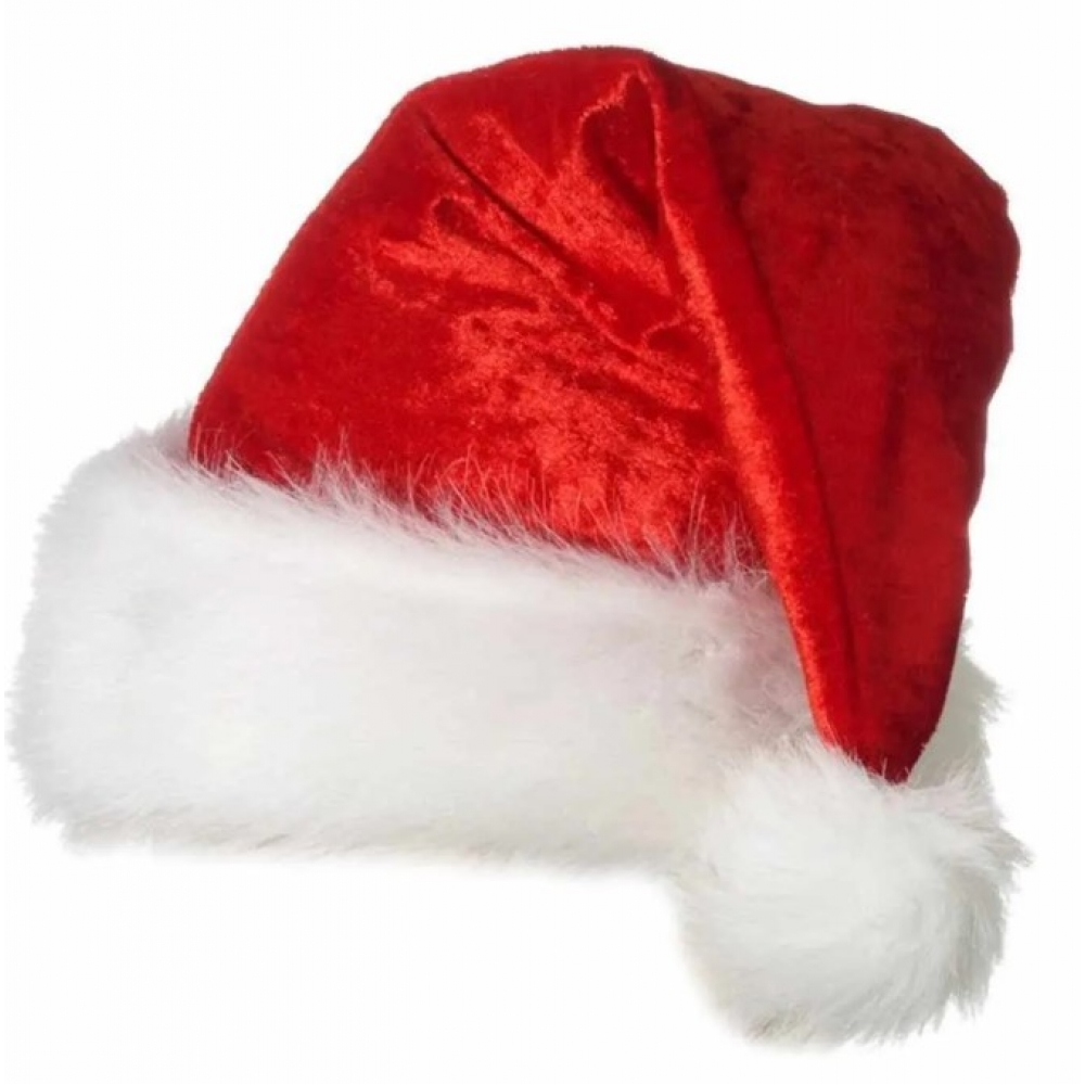 Gorro Papai Noel Veludo Luxo - Natal
