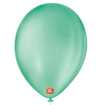 Balão 9 Liso Verde Hortelã c/50 São Roque