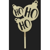Topo de Bolo Natal Ho Ho Ho Dourado Produfest - Natal