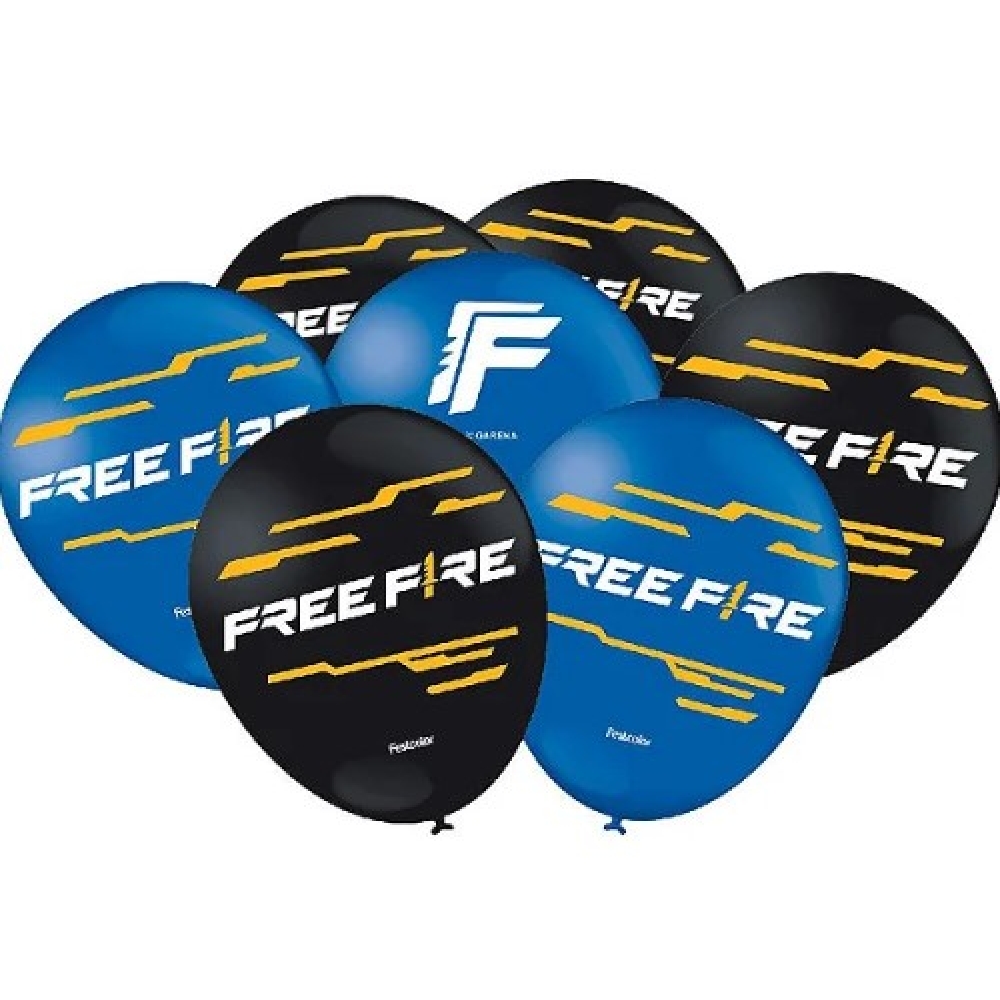 Balão Especial 9 Free Fire Gamer c/25 Festcolor - Temas Infantis