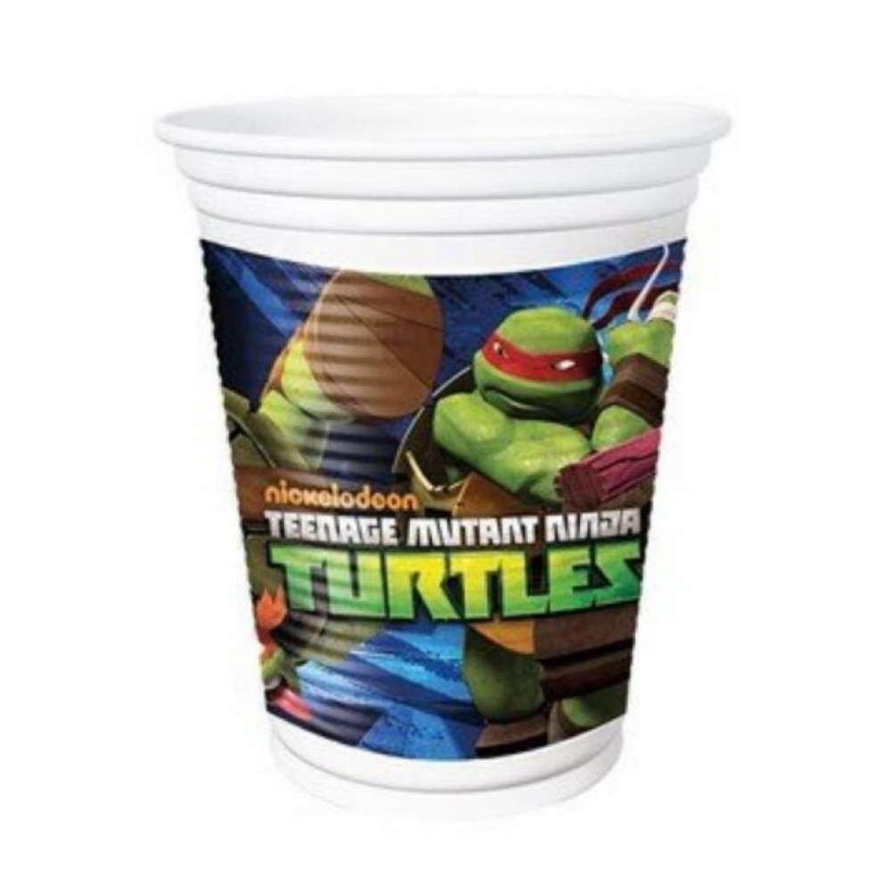 Copo de Plástico Descartável 200ml Tartarugas Ninjas c/8 Regina Festas - Outlet