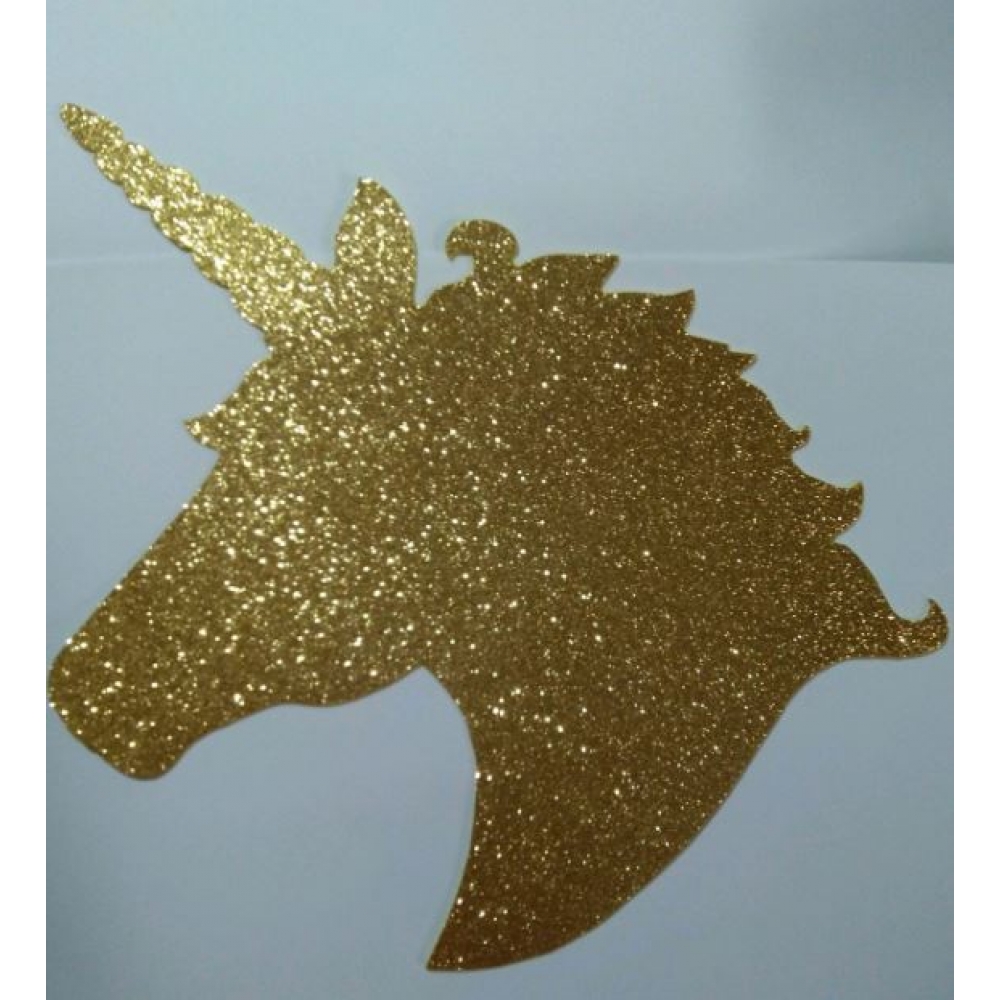 Painel E.V.A Cabeça Unicórnio Glitter Difiori - Temas Infantis