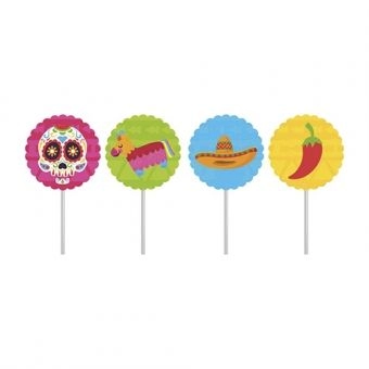 Topper Para Doces e Salgados Mexicano c/8 Junco