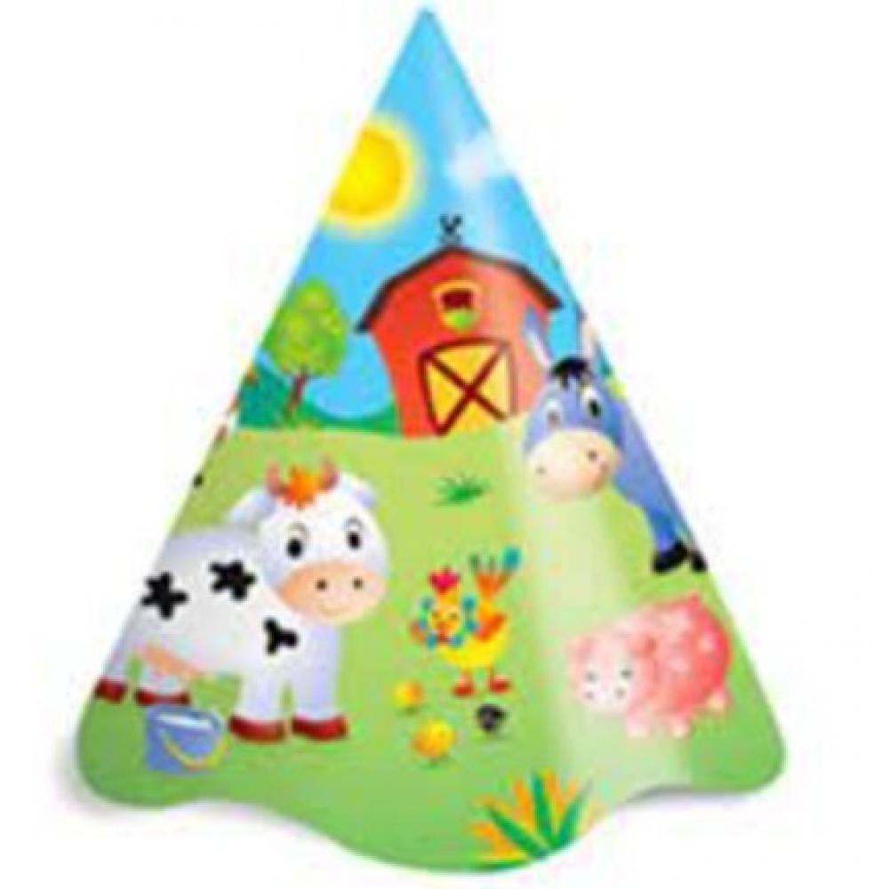 Chapéu Cone Fazendinha c/8 Ultrafest - Temas Infantis