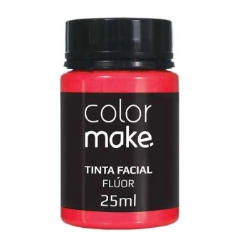 Tinta Facial Líquida 25ml Flúor Vermelha Colormake