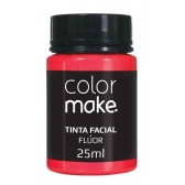 Tinta Facial Líquida 25ml Flúor Vermelha Colormake - Pintura Facial