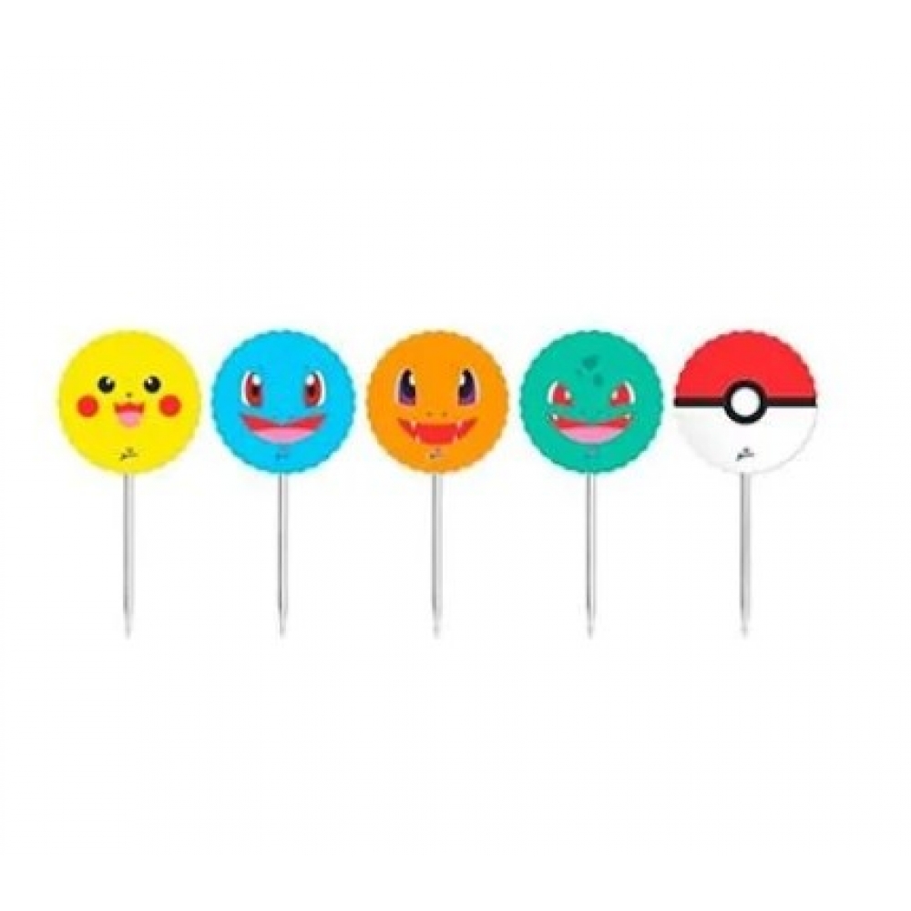 Topper Para Doces e Salgados Pocket Monsters c/8 Junco - Temas Infantis