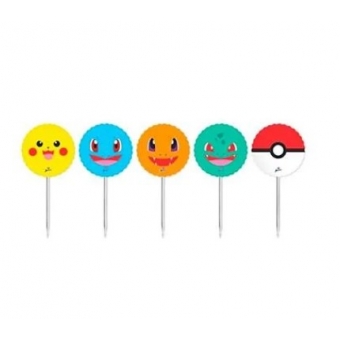 Topper Para Doces e Salgados Pocket Monsters c/8 Junco