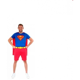 Fantasia Super Homem Curto Adulto Sulamericana