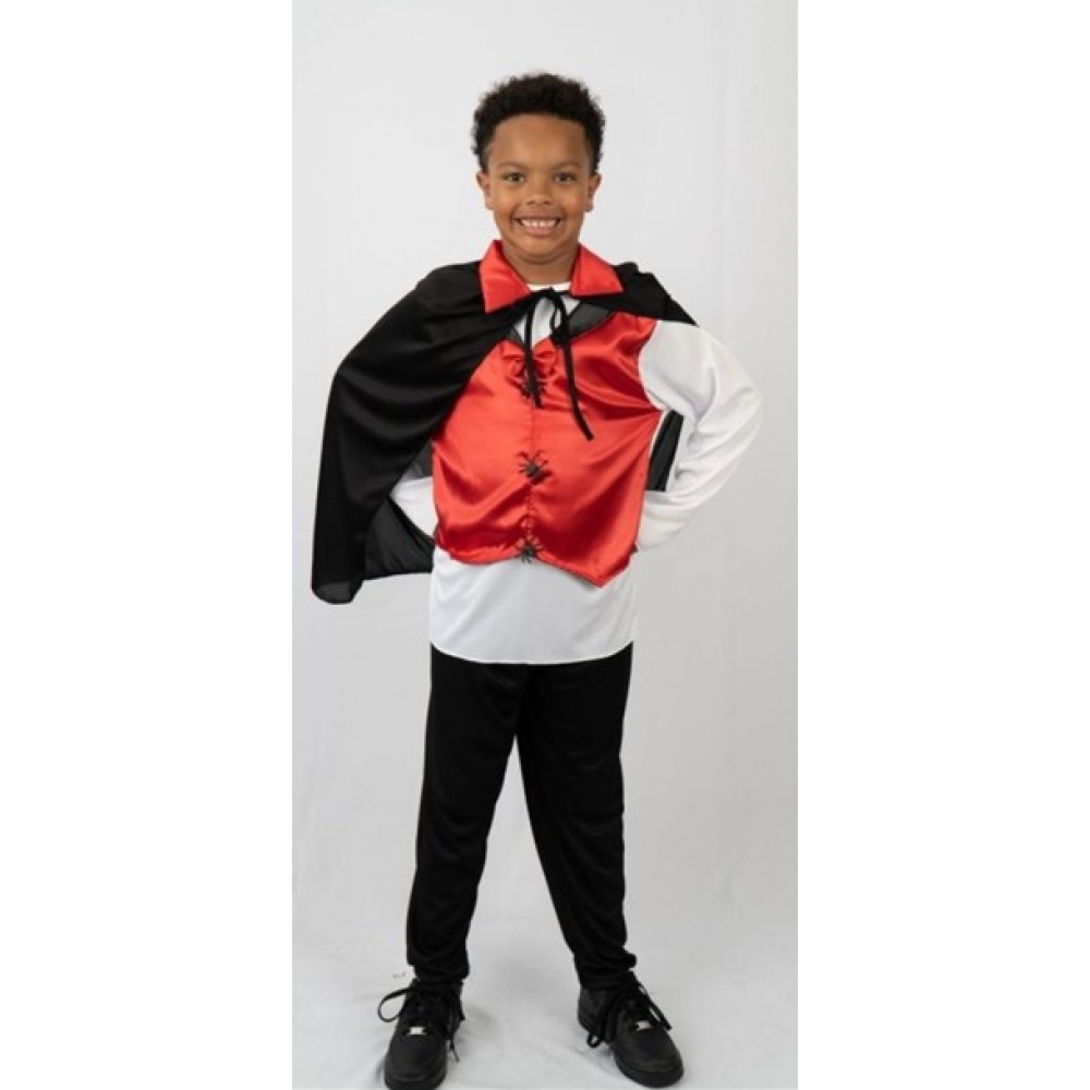 Fantasia Vampiro Vermelho Infantil Florecida - Fantasias Infantis