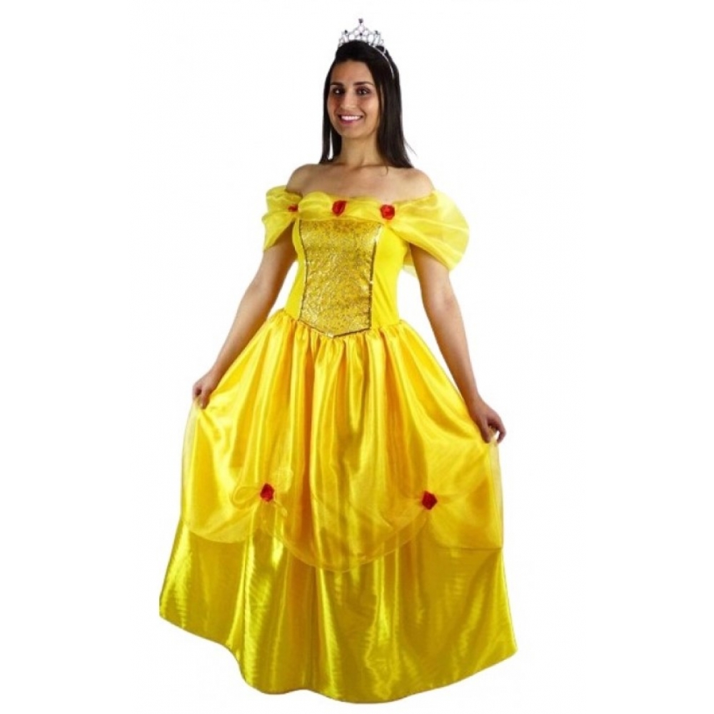 Fantasia Yellow Princess Adulto Masquerade - Fantasias Adultos