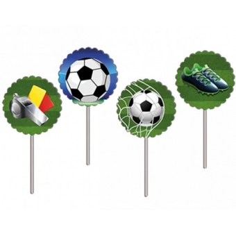 Toppers Para Doces e Salgados Futebol c/8 Junco