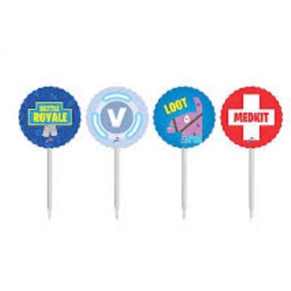 Toppers Para Doces e Salgados Battle Royale c/8 Junco - Temas Infantis