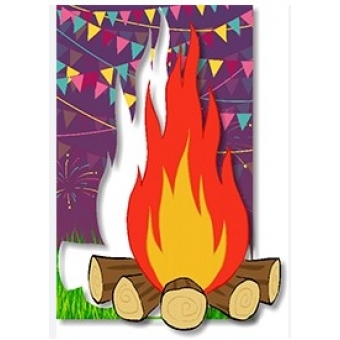 Painel Decorativo Fogueira Festa Junina Reino das Festas