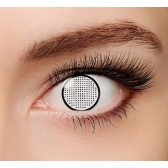 Lente de Contato Crazy Mesh Contorno Branca - Lentes de Contato