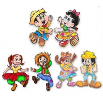 Mini Painel Boneco Caipira Sortidos c/6 Festa Maluca