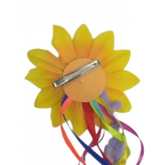 Presilha Junina Girassol Grande Com Fitas