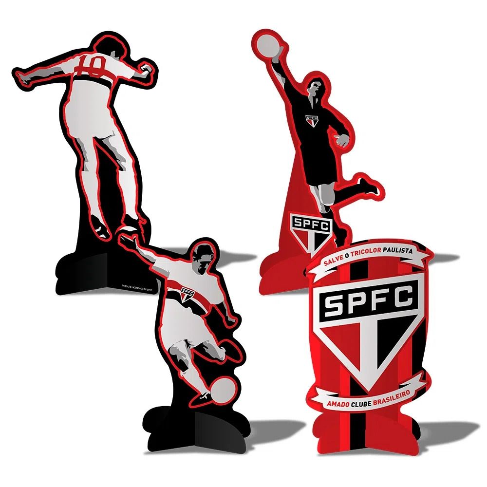 Decoração de Mesa São Paulo c/8 Festcolor - Clubes de Futebol