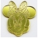 Aplique Acrílico Minnie Mouse c/10 Dourada - Temas Infantis