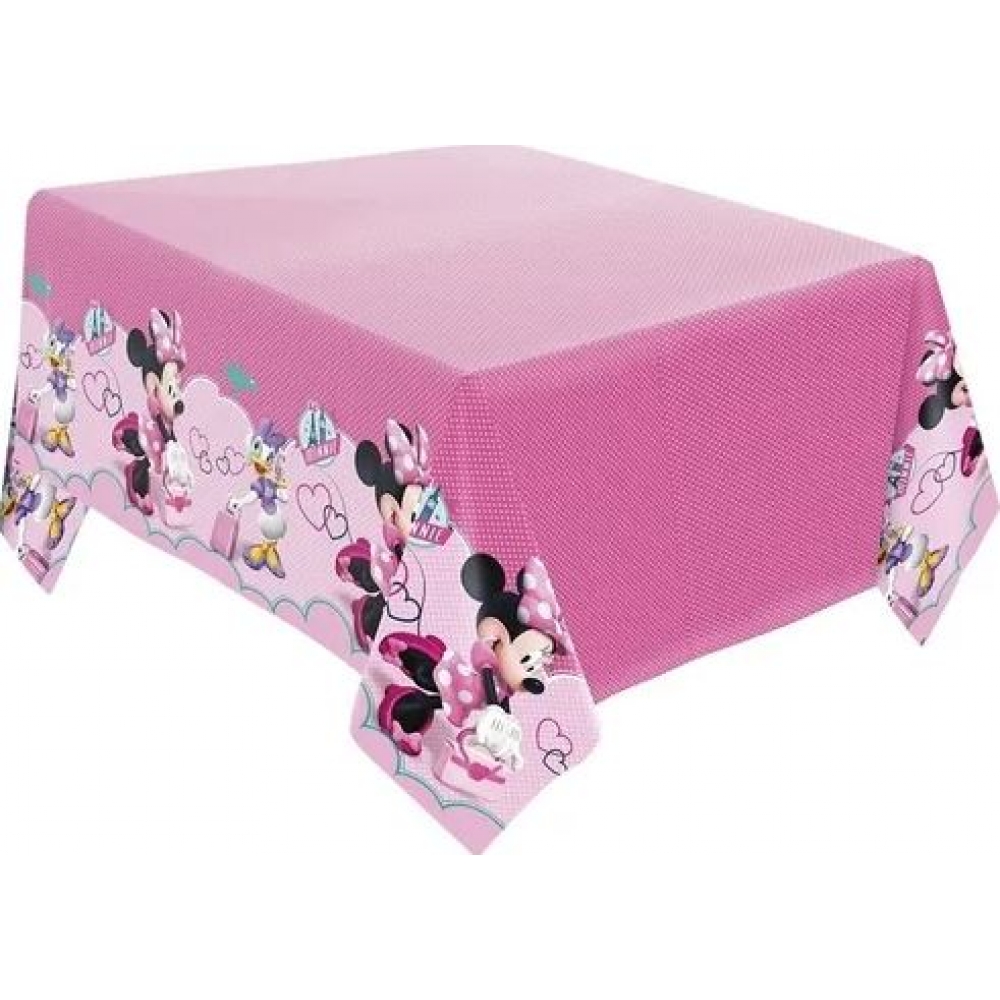 Toalha de Mesa de Papel Minnie Rosa Regina Festas - Temas Infantis