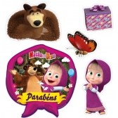 Decoração de Bolo Masha e o Urso Clássica c/5 Regina Festas - Temas Infantis