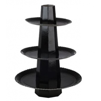 Baleiro de Papel 3 Andares Liso Preto Ultrafest