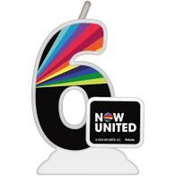 Vela Numeral 6 Now United Festcolor - Temas Infantis Festcolor