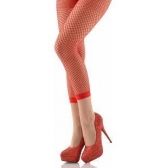 Meia Calça Legging Arrastão Adulto Vermelha - Acessórios para fantasia