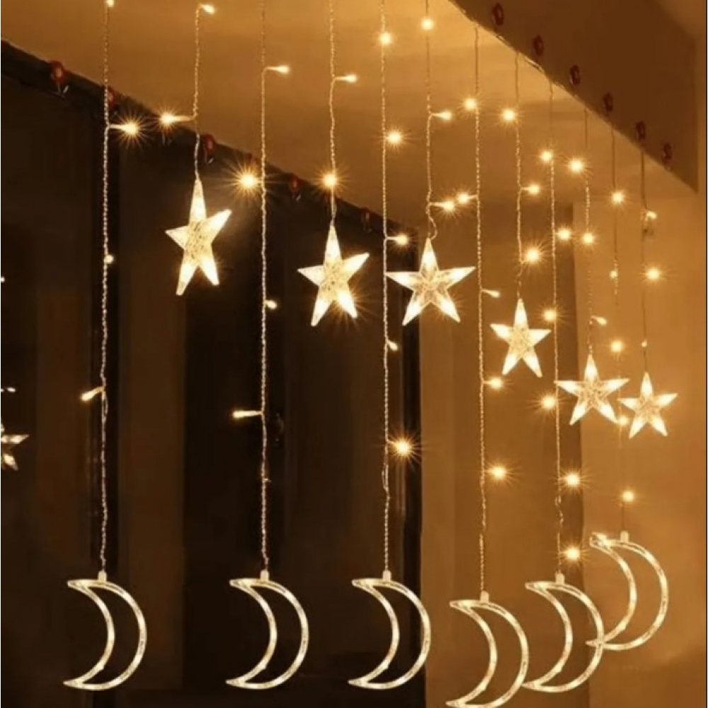 Pisca Cascata 138 Led 3 Metros 110V Branco Quente Fio Transparente - Natal
