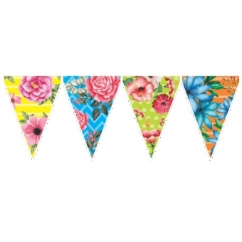 Faixa Bandeirola Floral Junina Reino das Festas